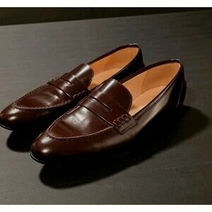 J.Crew Academy Penny Loafers Burnished Beet Size 7.5 US Women's Classic Academia